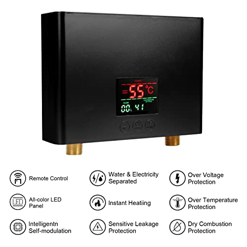 Chauffe-eau électrique instantané 3000W avec commande tactile