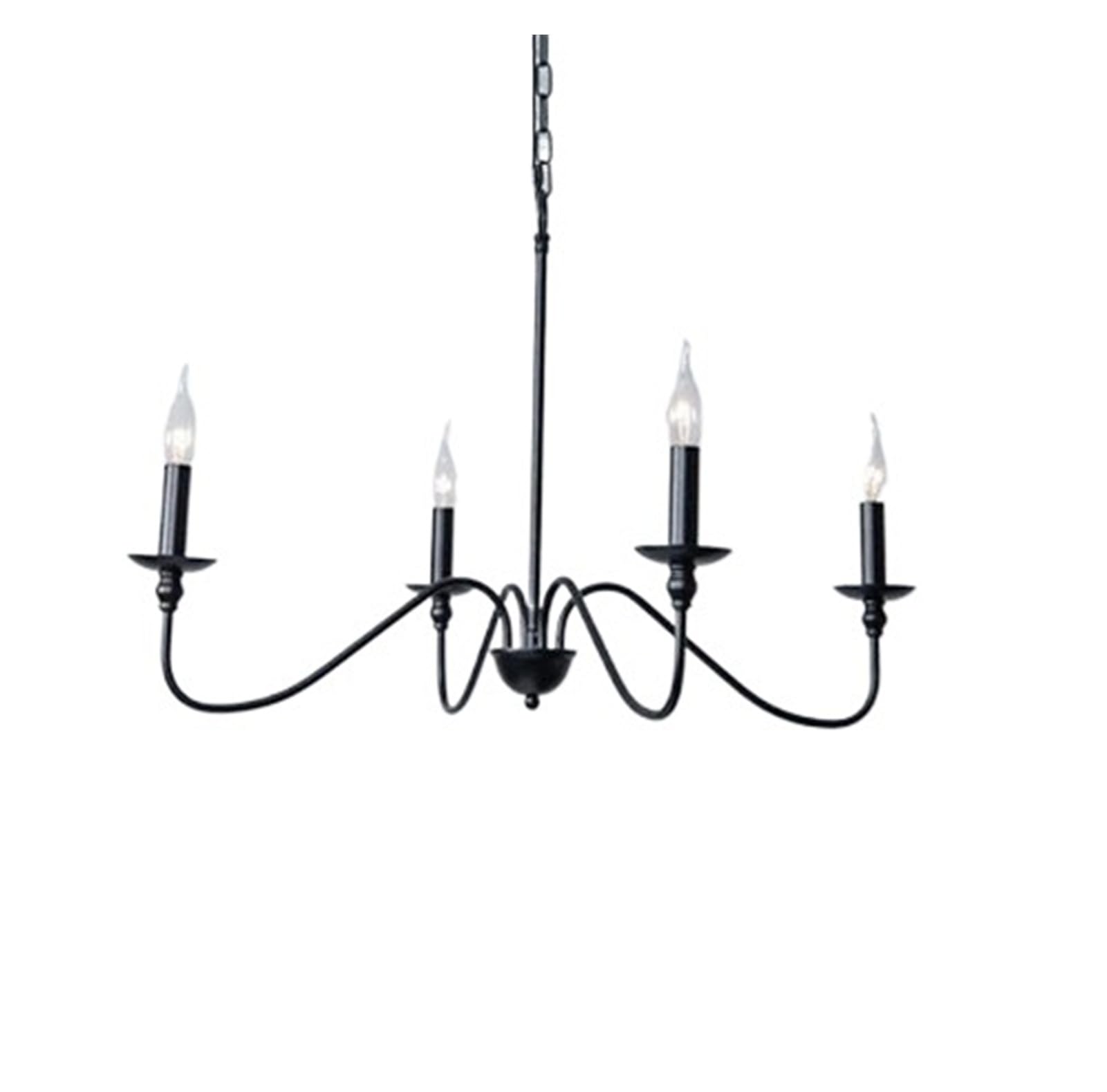 Lustre suspendu doré et noir au style simple pour chambre