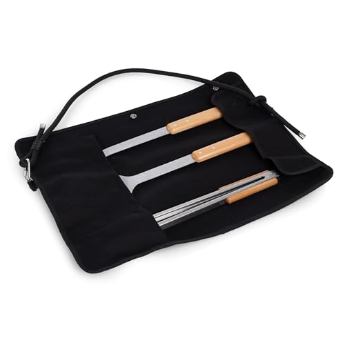Set Parrillero 3 Piezas Acero Inoxidable y Madera miniatura 4