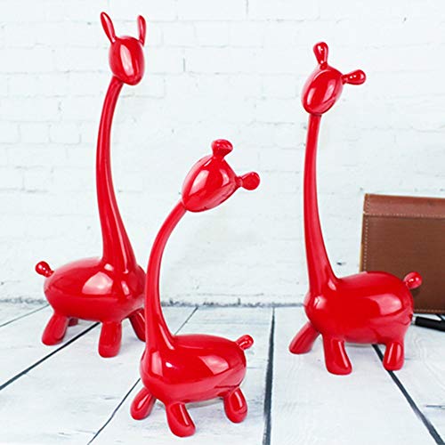Fauve artisanale rouge en résine de prestige, sculpture européenne luxe - 2