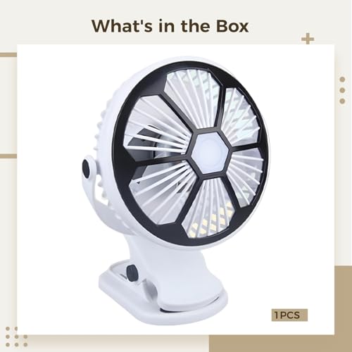Ventilador de clip portátil para oficina y hogar con batería de 4000 mAh duradera 3