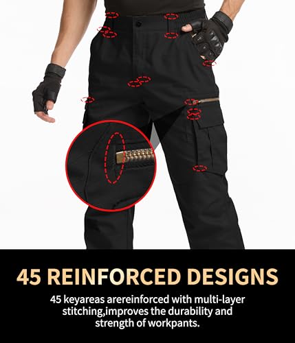 Arunlluta Work Pants for Men Ripstop - Tactical Cargo Pants Water Resistant - image 6