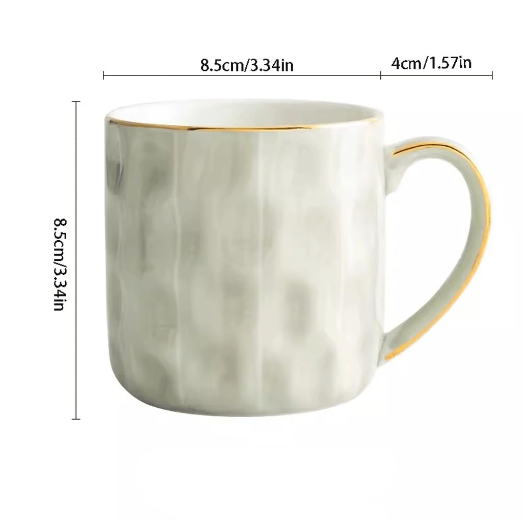 Tazza di Vetro, Tazza da tè, Tazza da caffè in Vetro, Tazza di Ceramica Tazza per Acqua per Coppie in casa Tazza da caffè per Ufficio per Ragazze Tazza da Bere per Ragazzi (A)