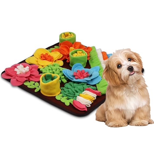 Yamobi Schnüffelteppich Hund, Schnüffelteppich für Hunde, Hunde Schnüffelspielzeug interaktives Hundestück,Hundespielmatte für alle Hunderassen 39x39cm