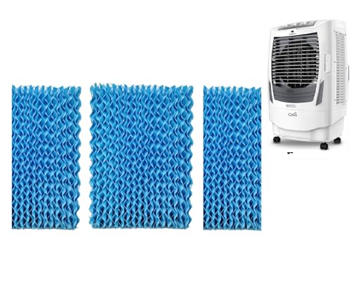 Image of PrimeWave Honeycomb Replacement Pad for Havells Celia 55 /70 Litre, Set of 3pcs (Blue)