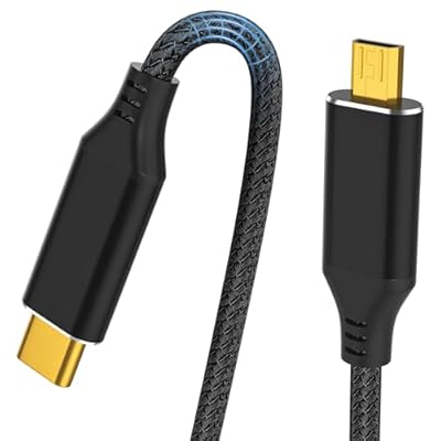 KOMGILK 4K USB C to Micro HDMI Cable 6 Feet, 4K@60Hz/2K@120Hz Type-C to Micro HDMI for MacBook, iPad Pro, iPhone 15, Galaxy S23, Steam Deck, ROG Ally, Laptop to Portable Monitor Cable