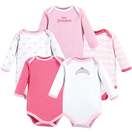 Image of Luvable Friends Baby Unisex Long Sleeve Bodysuits, 5-Pack