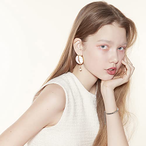 Innerdiva Dainty Simple Women Charm Link Bracelet, Adjustable Bolo Link Chain Bracelet For Women Anniversary Christmas Birthday Jewelry Gift For Girl Wife (White K) #TOP2