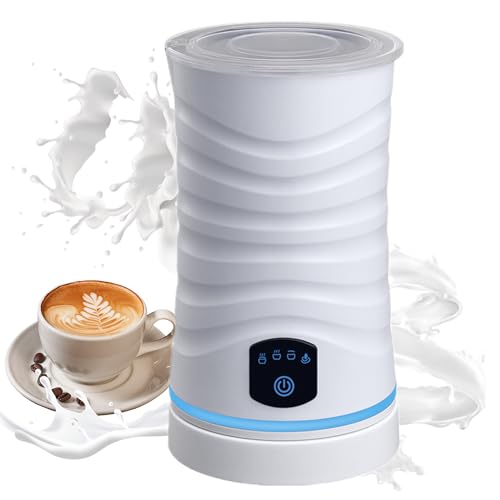 Milchaufschäumer Elektrisch, Milk Frother für Milchschaum warm & kalt, 4 in 1 Automatischer...