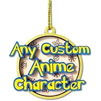 Adorno de Navidad de anime, bola de Navidad de madera