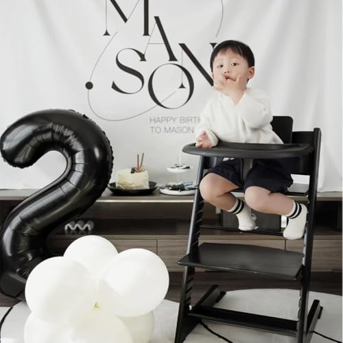 Image of 2 Balloon Numbers Birthday Decorations, 40In Black Balloons for Men Women | Eye-catching Appearance, Perfect Decorative Centerpieces, Convenient Self-sealing Structure, Widely for Various Occasions