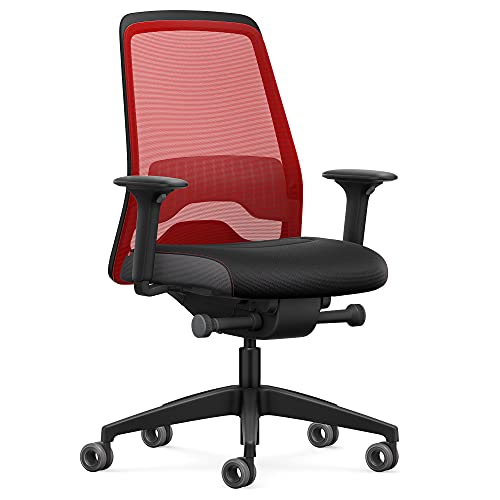 Interstuhl Bürostuhl Every Active Edition – ergonomischer Schreibtisch- und Gaming-Stuhl – Lordosenstütze für gesünderes Sitzen – vereint gesundes und aktives Sitzen (Rot | Schwarz)