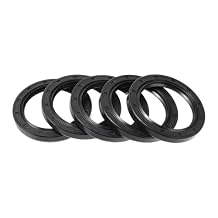 Universal Oil Seal TC Double Lip W Steel Spring Seal Ring Rotary Shaft Seal 44x60x7mm High Pressure Nitrile Rubber Black 5 Pcs
