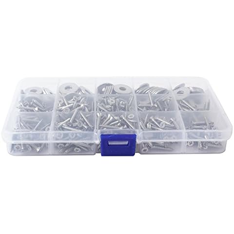 Dihl 3x Pack of 15 Compartment Plastic Storage Box Jewellery Earring Beads Loom Band Scews Nail Art Case Container Cover