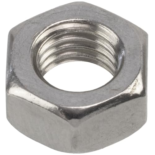 AERZETIX - Juego de 10 Tuercas hexagonales M7x1mm de 6 caras con rosca métrica - en acero inoxidable - color plata - ideal para electrónica bricolaje y proyectos mecánicos