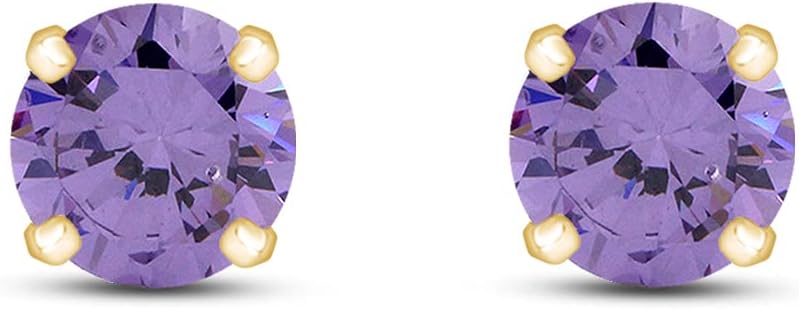 10k Yellow Gold 10mm Round Stud Earrings