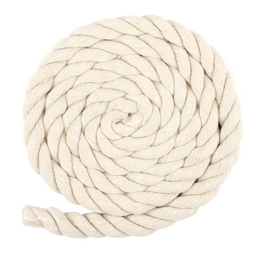 Dickes Seil,Tau Seil Makramee Garn,Viele Größe Baumwollkordel,Kordelband für DIY-Bastelarbeiten, Dekorative Projekte(20mm*2m)