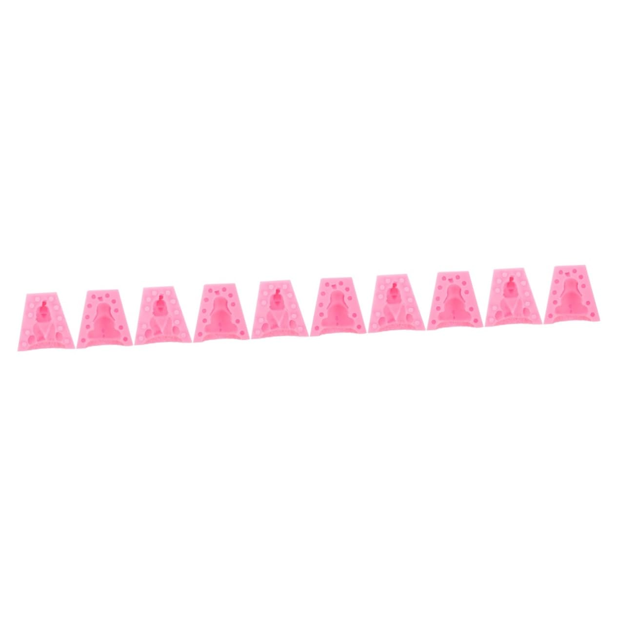 Operitacx 5 Ensembles Moule Polyvalent pour Pâtisserie Artisanat Moule De Moulage D'éléphant Mignon Fonderie s en Silicone Époxy en Silicone Gel De Silice Rose 2 Pièces * 5