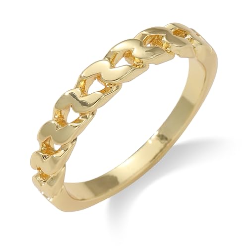 14K Gold Rings for Women Non Tarnish Gold Plated Waterproof Knot Promise Rings Simple Fashion Jewelry Friendship Gifts for Her Size5-10