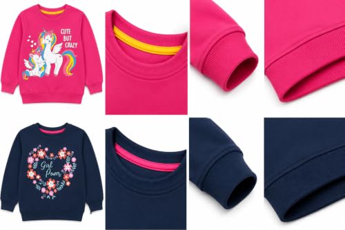 Image of NammaBaby Girls Cotton Round Neck Sweatshirt