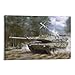 Produktbild Poster mit deutschem Panzer, KF51, Panther-Hauptkampfpanzer, dekoratives Gemälde, Leinwand, Wandposter und Kunstdruck, moderne Familienschlafzimmer-Dekoration, Poster, 50 x 75 cm