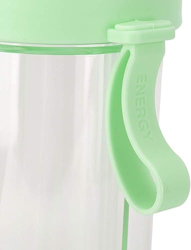 Miniatura 7 de Botella de agua de 20.3 fl oz, botella de agua deportiva portátil de doble uso con dos popotes para viajes al aire libre, senderismo, camping,