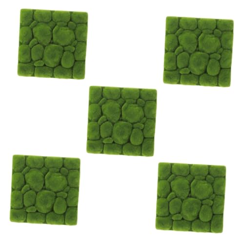 ARTIBETTER 5 Piezas Tablero de espuma de musgo simulado. panel decorativo plantas falsas estera de musgo artificial de simulación almohadilla de musgo falso tablero de musgo artificial Green