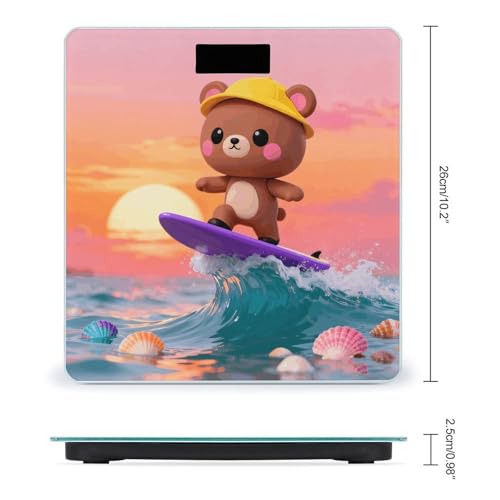 Báscula Digital de Baño Surfing Bear Precisa y Estable miniatura 2