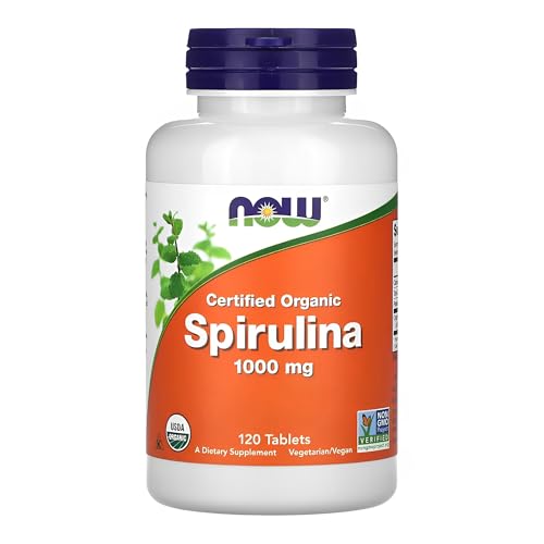NOW Foods Spirulina 1000 Dupla Força 120 Tabls Importado