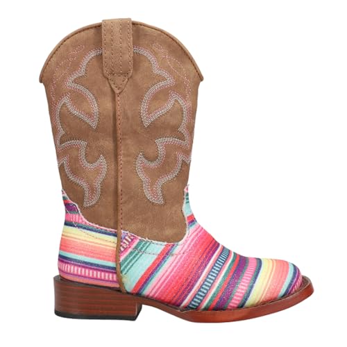 ROPER Girls Glitter Serape Square Toe Boot Multicolor