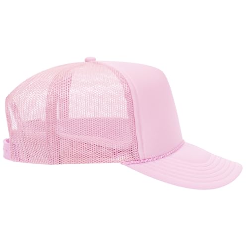 Image of OTTO Polyester Foam Front 5 Panel High Crown Mesh Back Trucker Hats in 97, Bulk, Wholesale