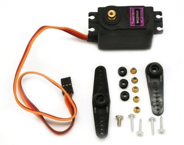 Image of Robocraze MG996R TowerPro MG996R Servo Motor | High Speed Metal Gear Servo with 11kg /cm Torque for Robotics, RC Vehicles & Automation Applications - (Pack of 2)