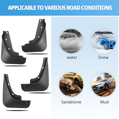 Image of 2022-2025 2026 Tucson Mud Flaps Splash Guards for 2026 Hyundai Tucson Accessories No Drilling Mudflaps Wheel Liner Fenders Compatible with 2022-2026 Hyundai Tucson & Tucson Hybrid (NOT FIT N Line)