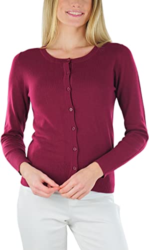 Image of ToBeInStyle Women's Long Sleeve Button Down V-Neck Cardigan