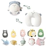 🧸【Versatile Travel Pillow】From car rides to long flights, our convertible pillow is the perfect travel companion. It transforms from a comfortable sleeping pillow for home use to a supportive neck pillow for your next adventure. 🧸【Supreme Comfort】If ...