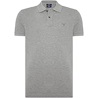GANT Men's Original Pique SS Rugger, Grey Melange, 3X-Large