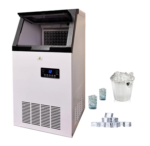 Image of Commercial Ice Cube Maker, 45Kg in a Day, 45 Crystal Clear Square Ice Cube in13-20 Mins, Ice Maker is Very usefull in Restaurent /Bars /Hotels /Kitchen /Office /Party Hall etc.