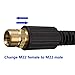 M MINGLE Pressure Washer Hose 50 Feet X 1/4 Inch for Most Brands, Compatible M22 14mm and M22 15mm, 3600 PSI