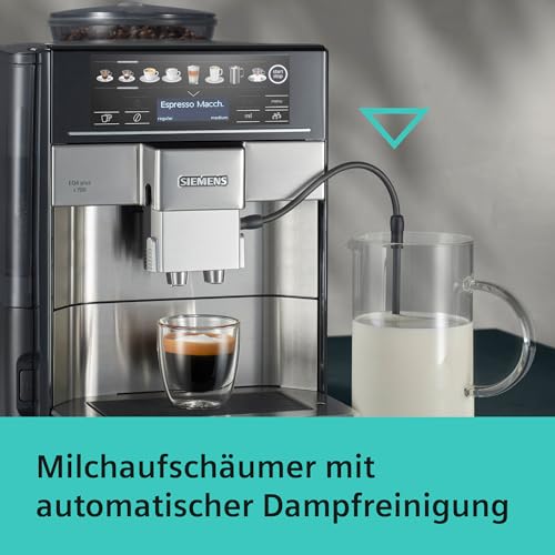 Siemens Kaffeevollautomat EQ6 plus s700, Milchsystem, 12 Getränke, automatische Reinigung des...