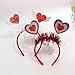 Shurhome Glittering Powder Valentine Heart Headband for Party Gathering Music Festival Hairband for Holiday Celebrations Fashionable Headwear