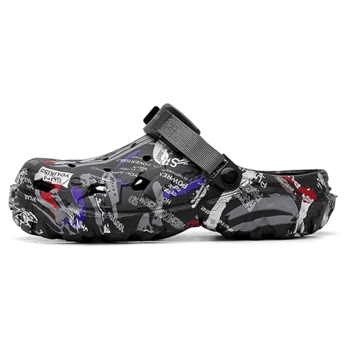 FLIOZY Men’s Camouflage Garden Clogs Comfortable Non-Slip Beach & Pool Mules, Lightweight Athletic Outdoor Sandals with Adjustable Back Strap2