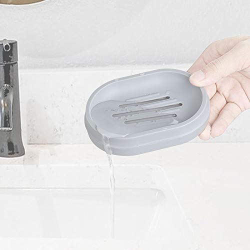 Caja de jabón Jabonera Plástico PS Silicona Tamaño Conveniente 12 * 8.2 * 2.3cm Desmontable Fácil de Limpiar