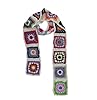 ALLHANDMADE Women Granny Square Warp Cable 100% Handmade Knit Mixed Color Long Scarf (1) #1