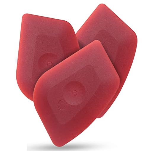 Azureblue 3Pack Plastic Pot Scraper Pan Scraper Tool Kitchen Scrapers Iron Skillet Scraper Grease Scraper Dish Scraper Cast iron Pan Pot Skillet Cleaner Cleaning Scraper Accessories Kit (3set, Red)
