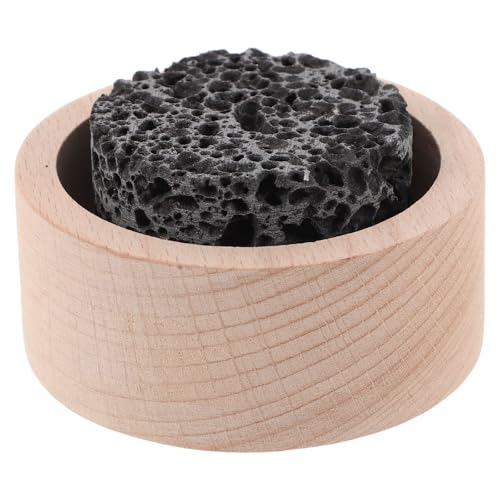 TEHAUX Difusor de Aceite Esencial de Piedra Volcánica Base de Madera Natural, Pequeño Difusor Pasivo para Aromaterapia en Dormitorio, Oficina y Coche, Liberación Continua de Aroma