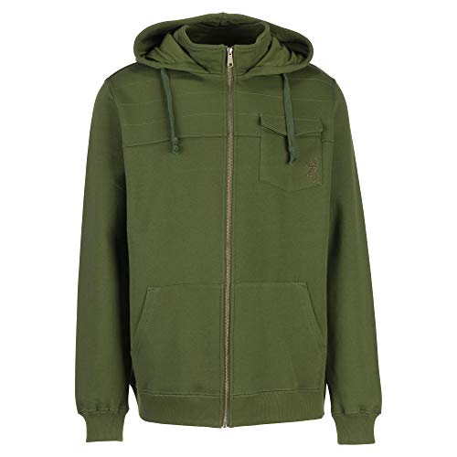 Sweat-shirt à capuche avec col Browning Blake confection haut de gamme homme vert rifle