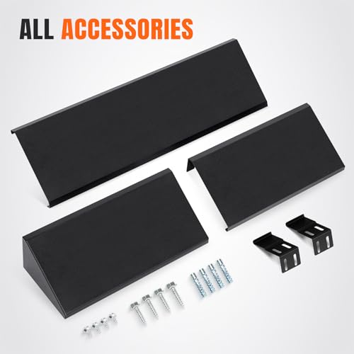 6 Inch Adjustable Fireplace Hood & Heat Deflector – 28 to 48 Inch Fireplaces Hood Heat Smoke Guard Shield Mantel Protects from Heat Damage (Black)
