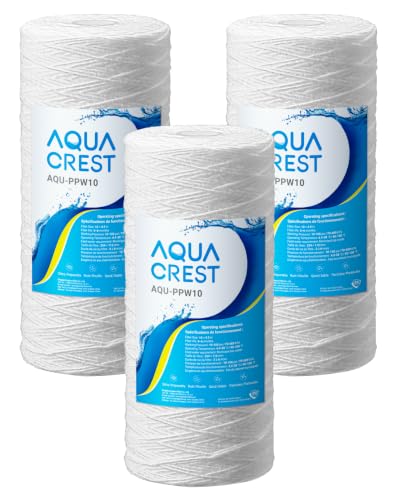 Image of AQUA CREST 10 x 4.5 Whole House String Wound Sediment Filter for Well Water