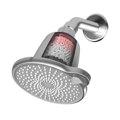 Image of WaterScience CLEO Multi Flow Shower Filter for Bathroom | Water Softener for Home | Hard Water Softener for Shower | 3 Flow Modes | Easy Self-Cleaning Nozzle - CLEO-SFM-524-E