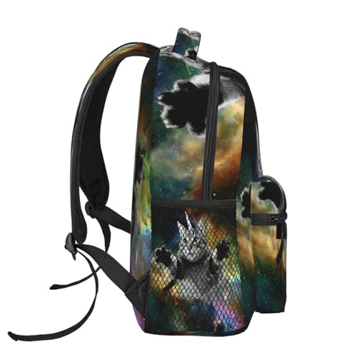 Cute Cat Backpack for Men Women,Casual Travel Hiking Camping Backpacks Lightweight Bookbag3